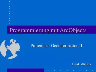 programmierung mit arcobjects