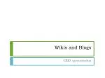 Wikis and Blogs - slide 1