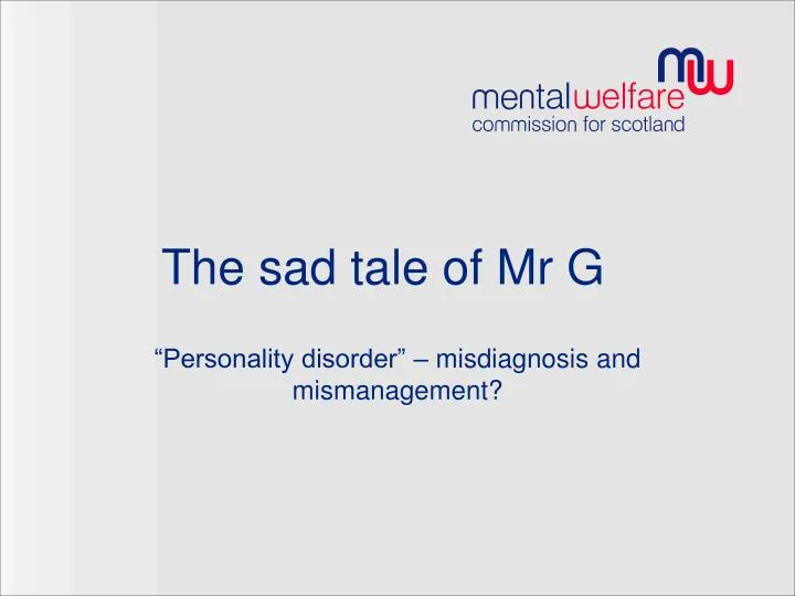 personality disorder misdiagnosis and mismanagement