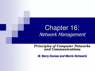 Chapter 16: Network Management