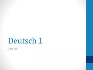 Deutsch 1