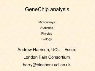 GeneChip analysis