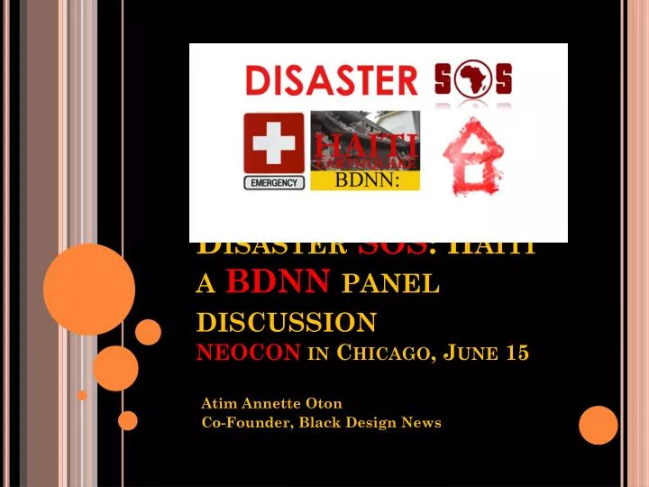 disaster sos haiti a bdnn panel discussion neocon in chicago june 15