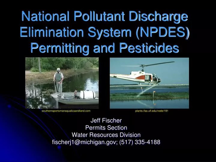 national pollutant discharge elimination system npdes permitting and pesticides
