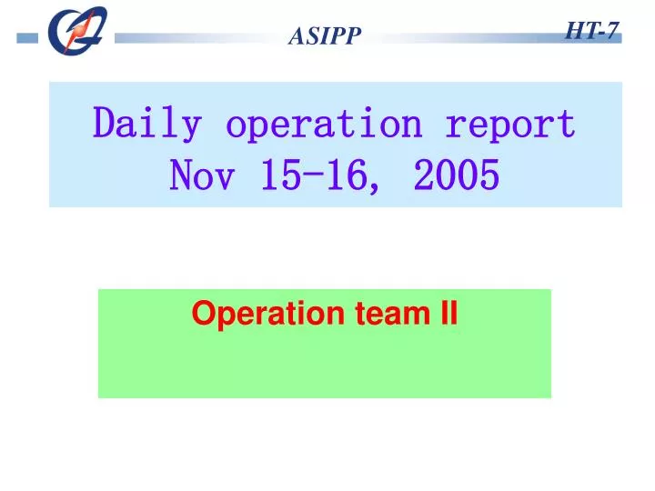 daily operation report nov 15 16 200 5