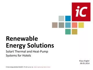 Renewable Energy Solutions Solart Thermal and Heat-Pump Systems for Hotels