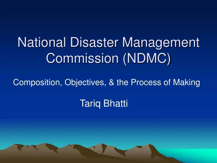 national disaster management commission ndmc