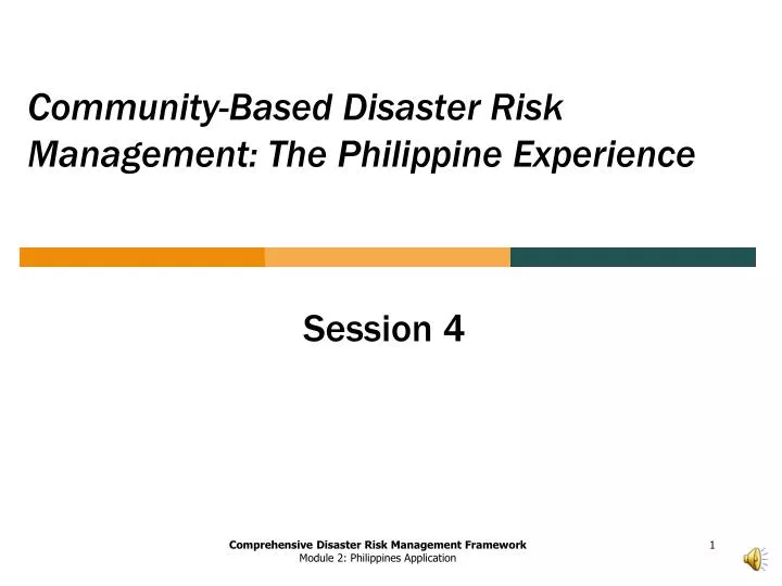 community based disaster risk management the philippine experience