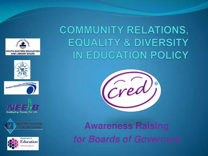 community relations equality diversity in education policy
