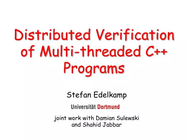 distributed verification of multi threaded c programs