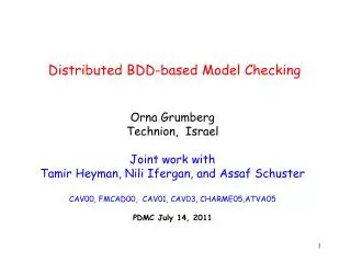 Distributed BDD-based Model Checking