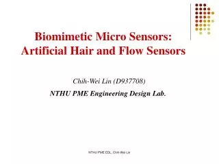 Chih-Wei Lin (D937708) NTHU PME Engineering Design Lab.