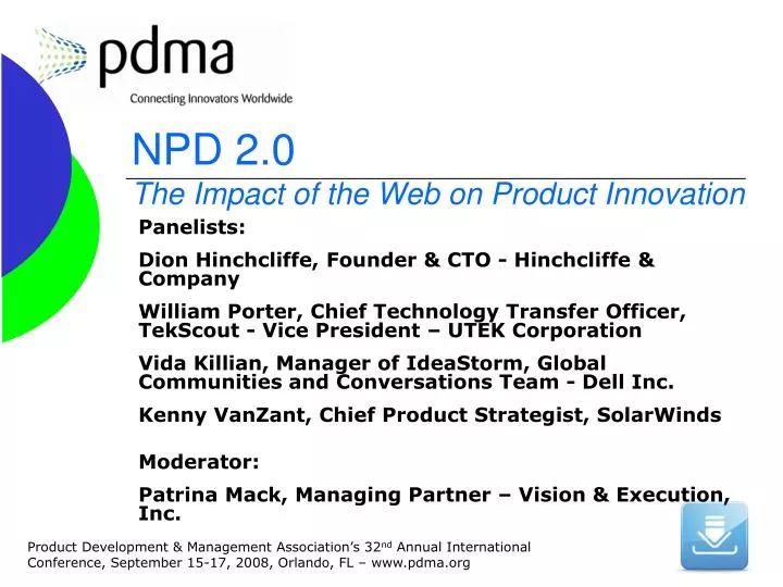 npd 2 0 the impact of the web on product innovation