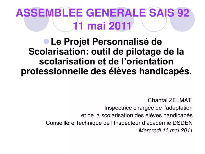 assemblee generale sais 92 11 mai 2011