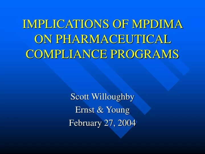 implications of mpdima on pharmaceutical compliance programs
