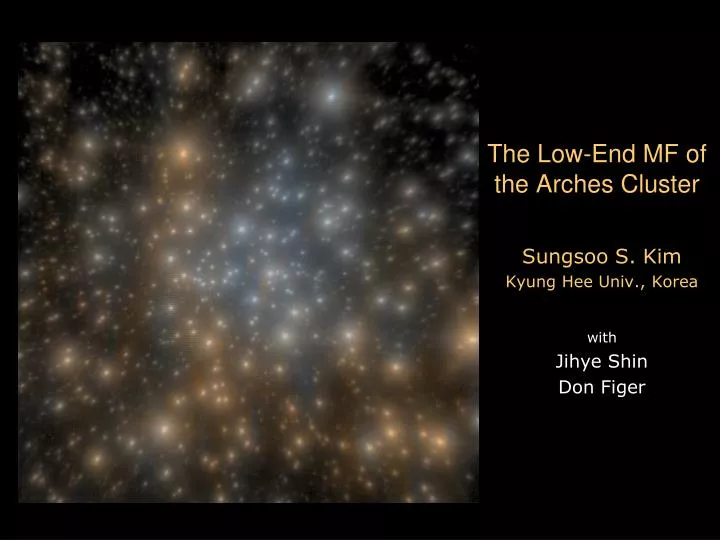 the low end mf of the arches cluster