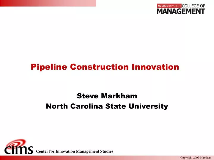 pipeline construction innovation