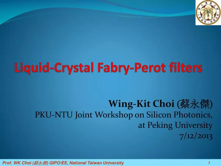 liquid crystal fabry perot filters