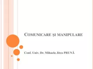comunicare i manipulare