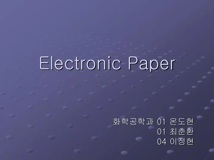 electronic paper