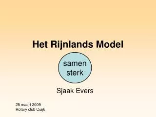 het rijnlands model