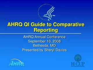 AHRQ QI Guide to Comparative Reporting
