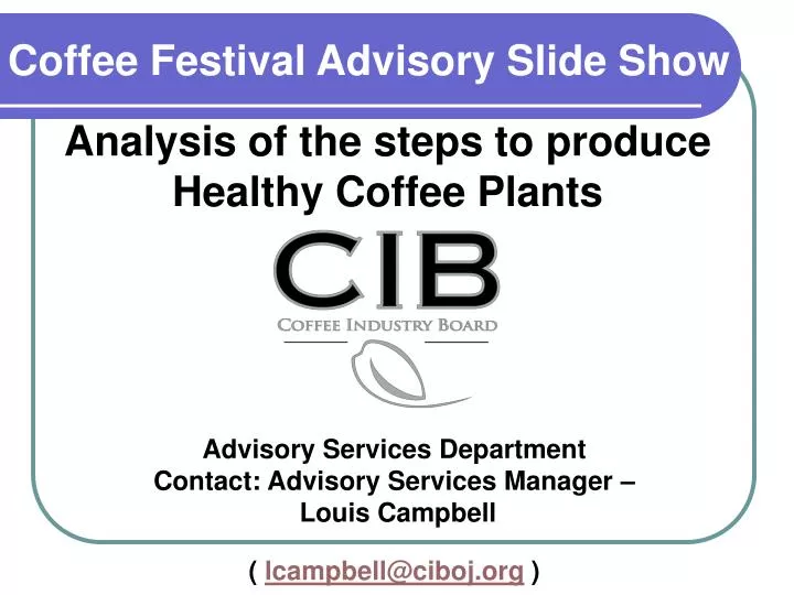 coffee festival advisory slide show