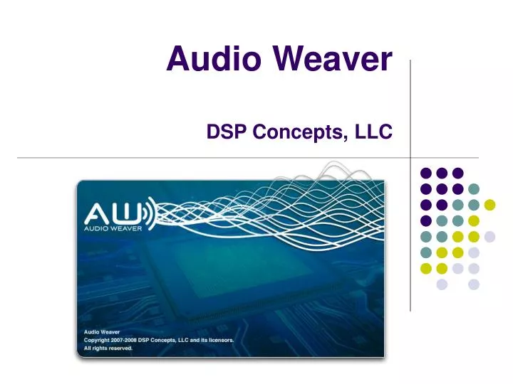 audio weaver dsp concepts llc