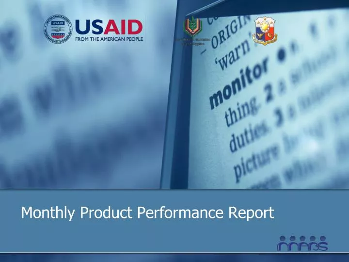 monthly product performance report