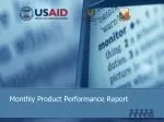 Monthly Product Performance Report - slide 1
