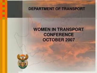 WOMEN IN TRANSPORT CONFERENCE OCTOBER 2007