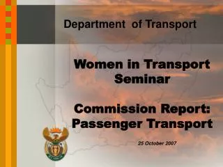 Women in Transport Seminar Commission Report: Passenger Transport