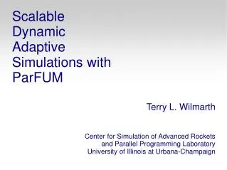Scalable Dynamic Adaptive Simulations with ParFUM