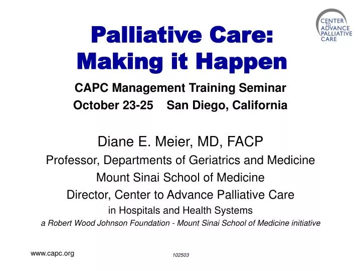 palliative care making it happen