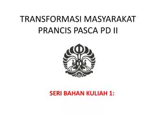 transformasi masyarakat prancis pasca pd ii