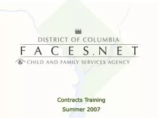 Contracts Training Summer 2007