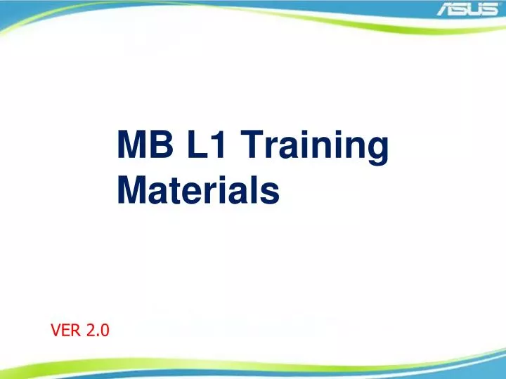 mb l1 training materials