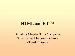 HTML and HTTP