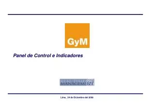 panel de control e indicadores