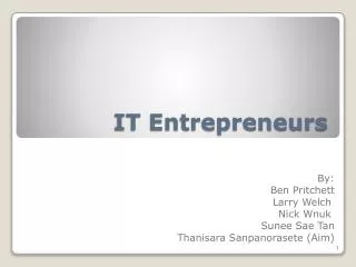 IT Entrepreneurs