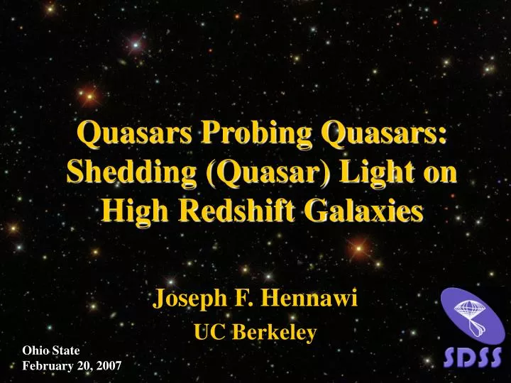 quasars probing quasars shedding quasar light on high redshift galaxies