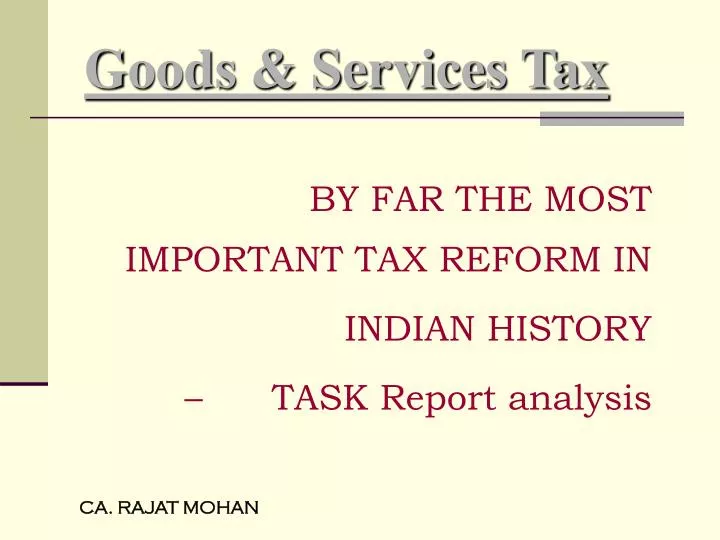 goods services tax