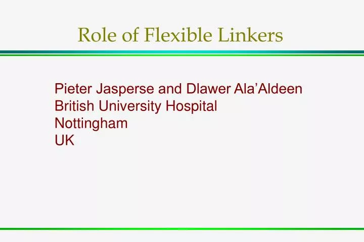 role of flexible linkers
