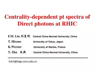 Centrality-dependent pt spectra of Direct photons at RHIC