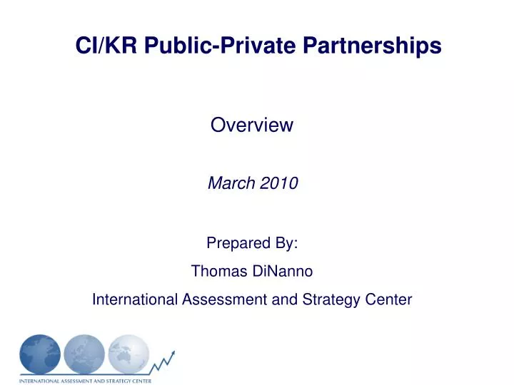 ci kr public private partnerships