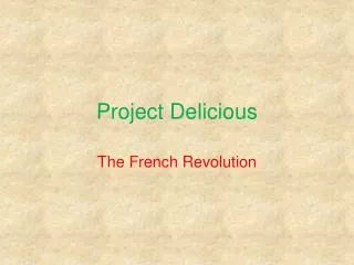 Project Delicious
