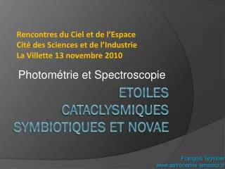 photom trie et spectroscopie