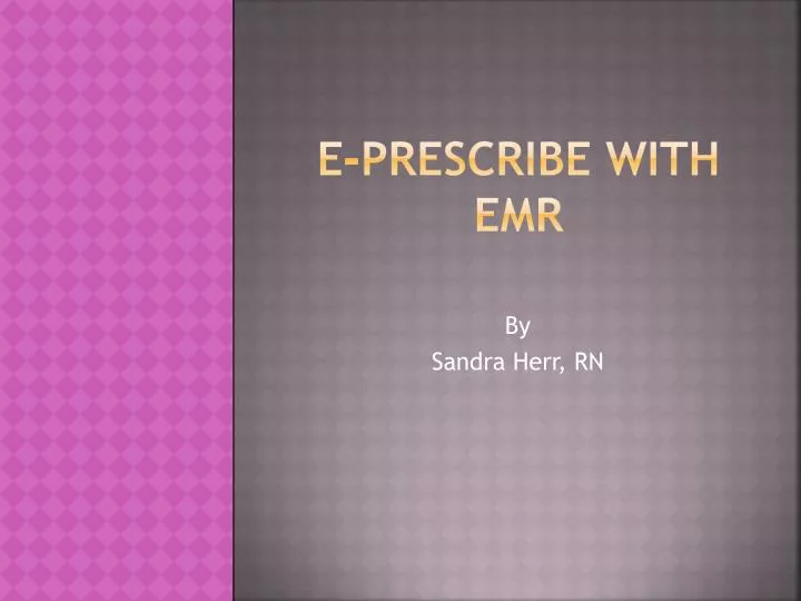 e prescribe with emr