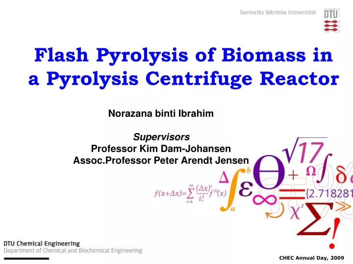 flash pyrolysis of biomass in a pyrolysis centrifuge reactor