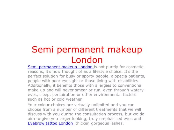 semi permanent makeup london